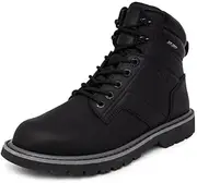 Nautica Mens Casual Lace Up Ankle Boots High Water & Slip Resistant Outdoor Lightweight Utility Leather Shoes for Work, Winter, Walking, Construction.