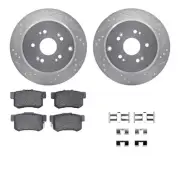 Dynamic Friction Company 7512-59041 Brake Rotor Dimpled & Slotted Silver