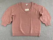 NWT Sundance 100% Cashmere Rose Pullover Sweater Size Large L New With Tags