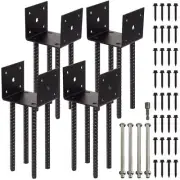 Fence Post Holder Ground Spike Use for Concrete Deck - Post Base Anchor Metal...