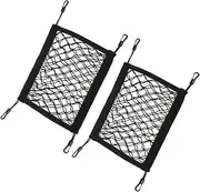 iplusmile 2pcs Surfboard Storage Bag Net for Car Trunk Boat Organizers and Storage Boat Storage Bag Storage Netting Trunk Mesh Cargo Net Netting for Storage Cargo Netting Nylon Black