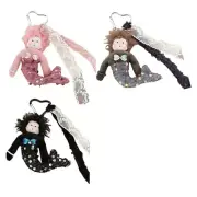 Sequined Mermaids Keyring Plush Toy Bag Charm for Keychain and Purse Decoration