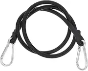 6Pcs Black Heavy Duty Bungee Cord Elastic Straps with Hooks for Bike Luggage Motorcycle and Camping Durable Bungee Elastic Tie Down Straps