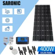 400W 12V Fixed Solar Panel Kit Mono Home Caravan Camping Charge Battery 400 Watt