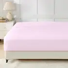 King Single Fitted Sheet 1 Piece 1800TC Microfiber Deep Pocket 40cm Light Pink S
