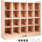 20-Cubby Wooden Storage Unit for Classroom - 30 Inch High Plywood Cubbies