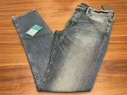 MEN'S ALLSAINTS CIGARETTE JEANS PANTS SLIM SKINNY MID INDIGO BLUE NEW 32 x 31