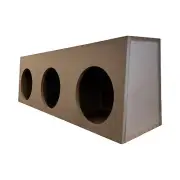 12” Sealed Wedge Triple Subwoofer Enclosure Box Car Audio System No Carpet