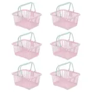 6PCS Mini Shopping Baskets with Handles Small Tiny Baskets, Purple