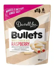 [Darrell Lea] White Chocolate Raspberry Bullets 180g