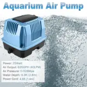 Aquarium Oxygen Air Pump 40L/M Bubbler Pond Aerator Hydroponics Septic Air Pump