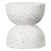 Cooper & Co. Lisbon 42cm Terrazzo Side Table Stool Speckle White