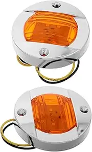 2pcs LED Trailer Side Lights High Visibility Round Utility Trailer Lights for Trucks Boats Easy Installation Enhanced Safety with Bright Illumination