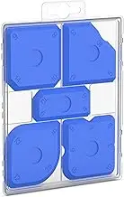 Set of 5 Sealant Finishing Tool Blue - Tool kit with 23 Different Shapes - Silicone sealant applicator for e.g. Silicone and Acrylic Joints - Caulking Tool Set incl. Storage Box