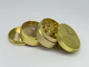 4-Layer Metal Gold Herb Tobacco Grinder Hand Muller Smoke Crusher