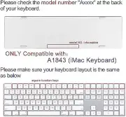 Cover for Apple iMac Wireless Magic Keyboard with Numeric Key Silicone Keyboard