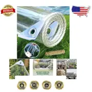 14 Mil Heavy-Duty Clear Tarp with Grommets - Waterproof & UV Resistant, 6x6.5ft