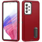 MCC Shockproof Samsung Galaxy A53 5G Case Cover Heavy Duty with Stand A536 [Red+Black]