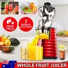 Electric Cold Press Slow Juicer Whole Fruit & Vegetable Processor Sorbet Maker