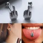 Ear Stud Piercing Nose Septum Ring Middle Finger Ear Studs Tongue Barbell