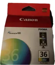 Genuine Canon PIXMA 36 Chromalife 100 CLI-36 Color Ink Cartridge --- (New)