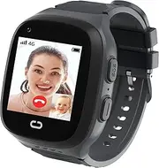 Kids Watch with GPS Tracker 4G Kids Cell Phone Watch for Boys 6-12 Kids Smart Watches Boys SOS Call Voice Chat Touch Screen Camera Alarm Clock Toys for Ages 5-7 Boys Gift(Black)
