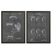 [Namly Design] Patent Drawing Poster - Toilet Seat and Cover / Set of 2