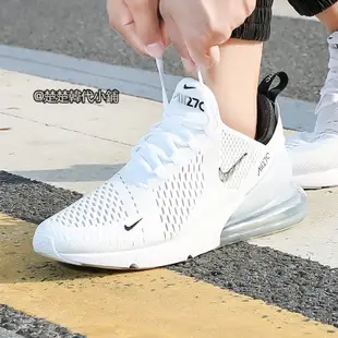 Nike Air Max 270 全白 小黑勾 襪套 網布 休閒男女鞋 慢跑鞋 大氣墊 舒適緩震 AH8050-100