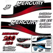 Fits Mercury 200hp Outboard Decal Kit Blue or Red 200 99-04 All Models Available