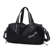 43x25x30cm Multifunction Wet Dry Separation Shoulder Bag Fitness Yoga Bag Independent Shoes Bag Travel Storage Bag BLACK COLOR