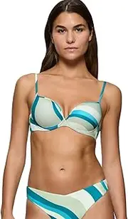 [Triumph] Women's Summer Mix & Match WHU Pt Bikini top, Blue-Light Combination, 12, Blue - Light Combination, 16