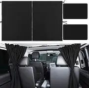 Car Window Sunshade Car Side Window Sun Shade Anti-peep Privacy Curtains for Back Seat, Universal Removable Car Front Rear Seat Protection Blocks Sun Shield Keeps Cooler Privacy Screen for Sleeping