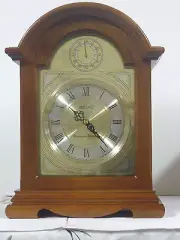 Seiko QXJ113BLH Mantel Clock Chime Melody Dial Roman Numbers