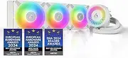 ARCTIC Liquid Freezer III 360 A-RGB - Water Cooling PC, CPU AIO Water Cooler, Intel & AMD Compatible, efficient PWM-Controlled Pump, Fan: 200-1800 RPM, LGA1851 and LGA1700 Contact Frame - White