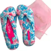 Lilly Pulitzer My Little Peony Terry Slippers Size 9/10 NWT