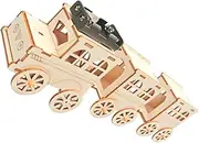 Milisten DIY Unfinished Train Toy 3D Wooden Train Model Kits Kids Wood Craft Construction Easy Assembly Model for Family Bonding and Learning