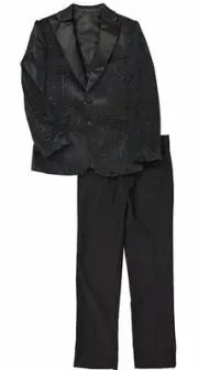 Geoffrey Beene Boy's Modern Fit 3-Piece Satin Tuxedo - CLEARANCE
