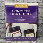 Vintage Day-Timer Computer Disk Holder Folio Loose Leaf Planner Page