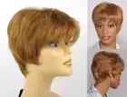 WOMENS LADY SHORT STRAIGHT HAIR PIXIE STYLE WIG TAPERED BACK NAPE AJUJI UNISEX