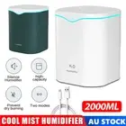 Ultrasonic Air Humidifier Aromatherapy Diffuser LED Oil Essential Purifiers 2L