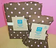 Pottery Barn Teen Tonal Dottie Duvet Cover Full Queen Ruffle Cases Coffee Mauve