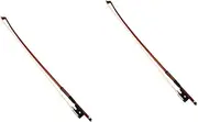 Hoement 2pcs Replacement Violin Bow 1/4 Horse Hair Wood for Violin Practice Performance