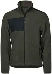 [Tee Jays] Mens Mountain Fleece Jacket (UK Size: XXL) (Deep Green/Black)