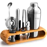 Mixology Bartender Kit 10-Piece Bar Tool Set with Bamboo Stand | Perfect Home...