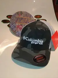 在飛比找Yahoo!奇摩拍賣優惠-全新Columbia PFG韓製彈性迷彩網帽
