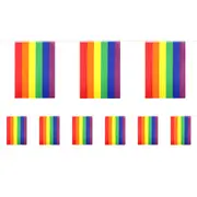 Rainbow Fabric Bunting Banner 10 Flags 3.6m