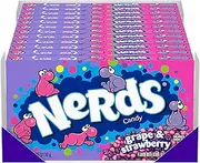 Nerds Grape & Strawberry Candy Theater Box, grape, strawberry, 60 Oz, Pack Of 12