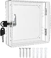 Thermostat Protection Lock - Thermostat Cover Key, Wall Mount Lock Box | Temperature Control Transparent Acrylic Thermostat Protector, Box