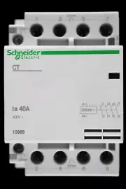 SCHNEIDER 40 AMP FOUR POLE NO CONTACTOR 240V AC 15968 CT