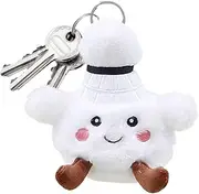 Plush Bag Charm, Decorative Cute Badminton Doll Keyring, Cartoon Bag Pendant For Kids Adults, Plush Toy Key Chain For Birthday